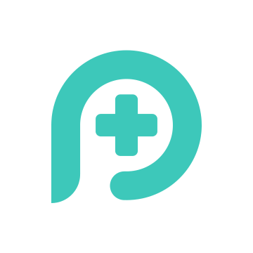 Blau-weißes Plus-Logo